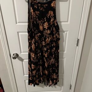 Torrid Black and Tan High Low Dress
